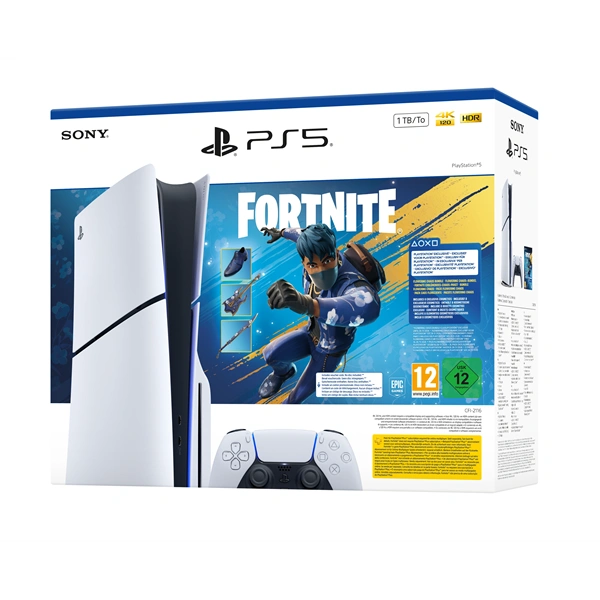 PlayStation®5 1TB lemezes (slim) E-Chassis Fortnite Flowering Chaos Bundle játékkonzol csomag