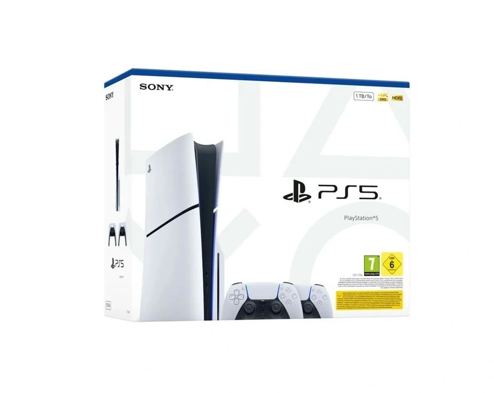 PlayStation®5 1TB lemezes (slim) E-Chassis játékkonzol + 2db DualSense™ vezeték nélküli kontroller