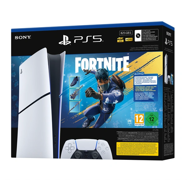 PlayStation®5 Digital Edition (slim) E-Chassis Fortnite Flowering Chaos Bundle játékkonzol csomag