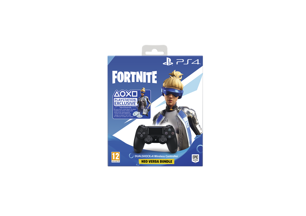 Sony 2806181 PlayStation 4 Dualshock 4 V2 Black fekete kontroller + Fortnite Neo Versa csomag