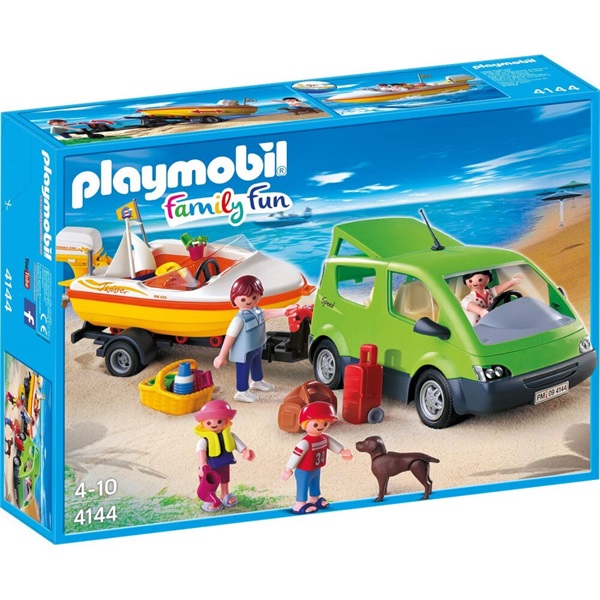 Playmobil 4144 Családi furgon hajó utánfutóval