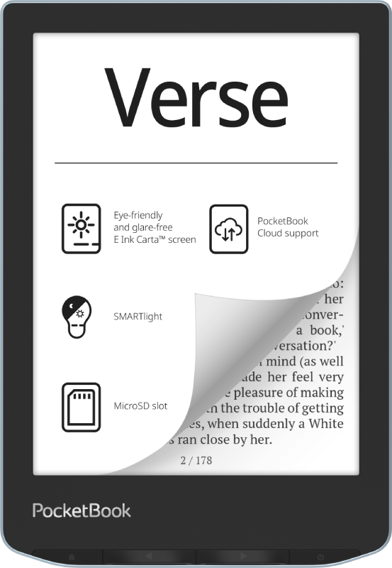 PocketBook PB629 Verse 6" világoskék E-Book olvasó