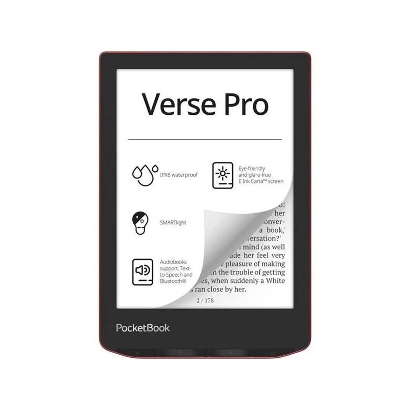 PocketBook PB634 Verse Pro 6" piros E-Book olvasó