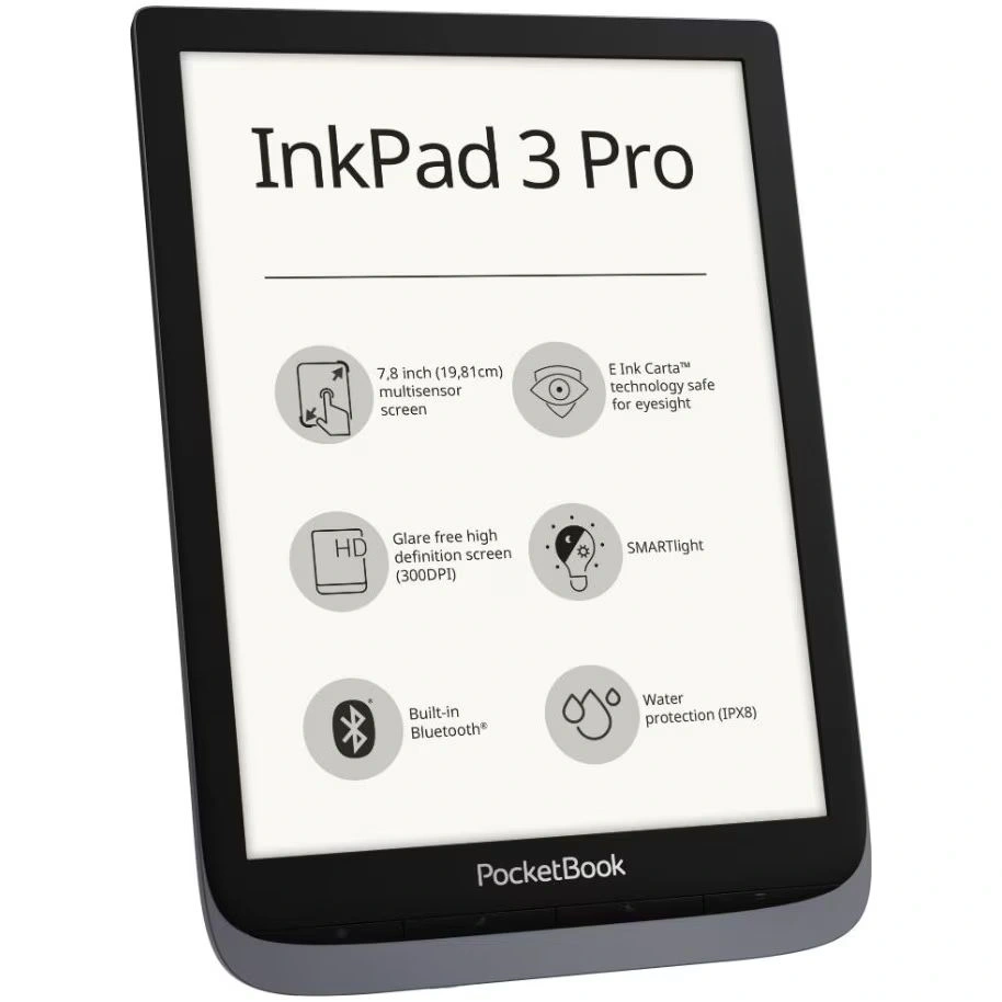 PocketBook PB740 InkPad3 Pro 7,8" metálszürke E-Book olvasó