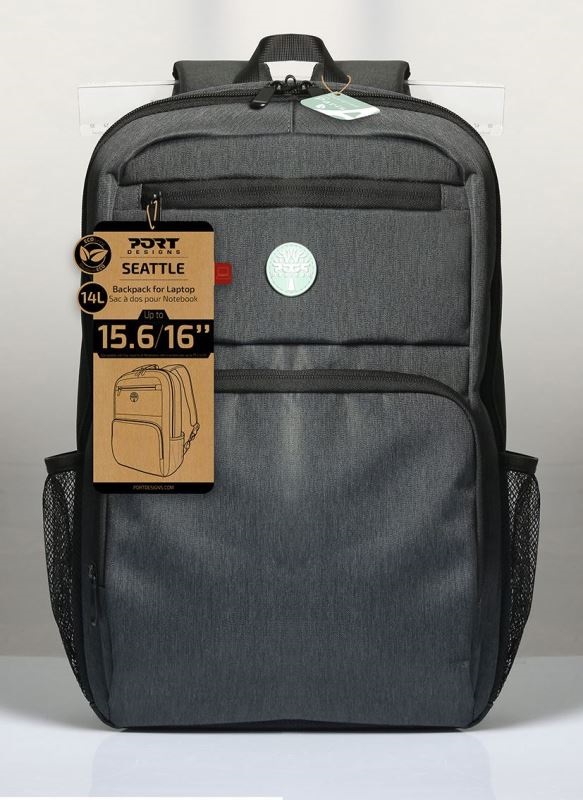 Port Designs 110277 SEATTLE ECO 15,6"/16", 14l, szürke laptop hátizsák