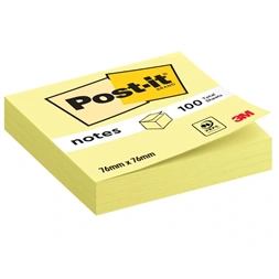 Post-it 6820 76x76 öntapadós 100 lapos kanárisárga jegyzettömb 100% PEFC, SGSCH-PEFC-COC-110078