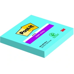 Post-it Super Sticky 654 76x76mm 90lap kék öntapadós jegyzettömb 100% PEFC, SGSCH-PEFC-COC-110078