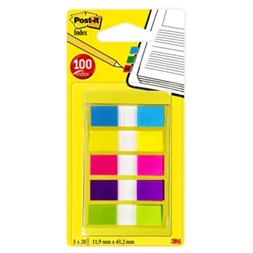 Post-it 12×43mm 5×20lap élénk színű keskeny jelölőcímke