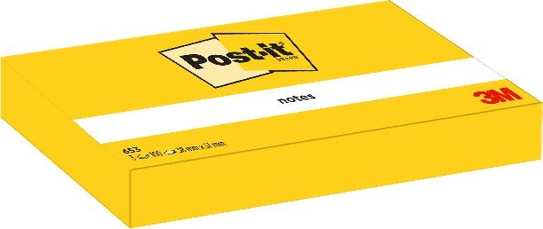 Post-it 653 38x51mm 3 tömb/csomag kanárisárga öntapadós jegyzettömb