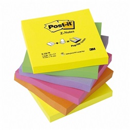 Post-it R-330-NR 76×76mm 6 tömb/cs színes Z-tömb