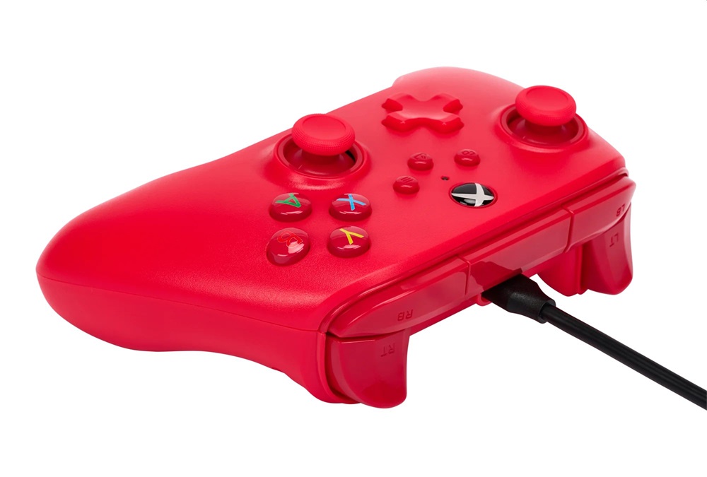 PowerA 1519366-01 Xbox Series X|S/Xbox One vezetékes piros kontroller
