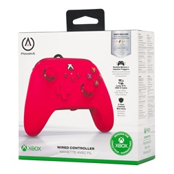PowerA 1519366-01 Xbox Series X|S/Xbox One vezetékes piros kontroller