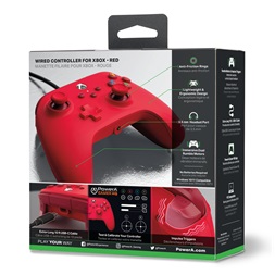 PowerA 1519366-01 Xbox Series X|S/Xbox One vezetékes piros kontroller