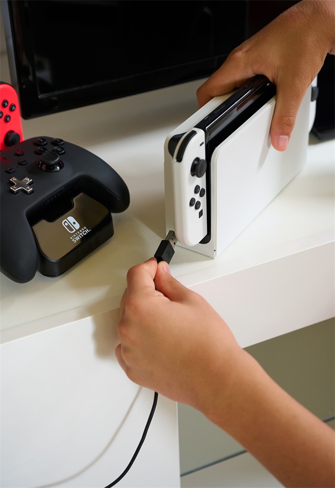 PowerA 1525991-01 Nintendo Switch/Lite/OLED Charging Base fekete kontroller töltőállomás (Újracsomagolt)