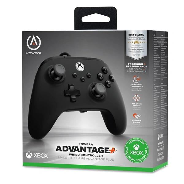 PowerA Advantage PLUS Charcoal Xbox Series X|S vezetékes kontroller