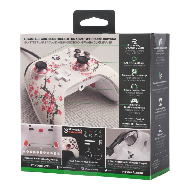 PowerA XBGP0180-01 Advantage Xbox Series X|S/Xbox vezetékes One Warriors Nirvana kontroller