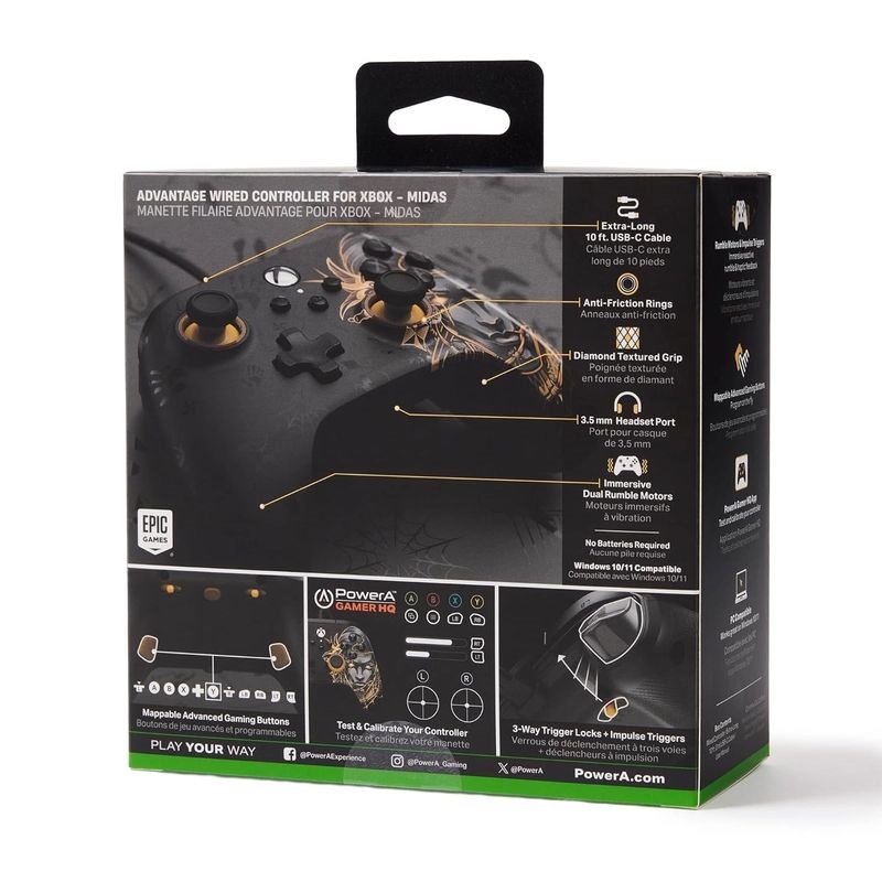 PowerA XBGP0238-01 Advantage Xbox Series X|S/Xbox One/PC vezetékes Fortnite: Mideas kontroller