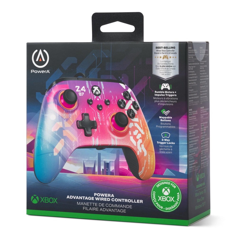 PowerA XBGP0186-01 Advantage Xbox Series X|S/Xbox One vezetékes Cyber Style kontroller