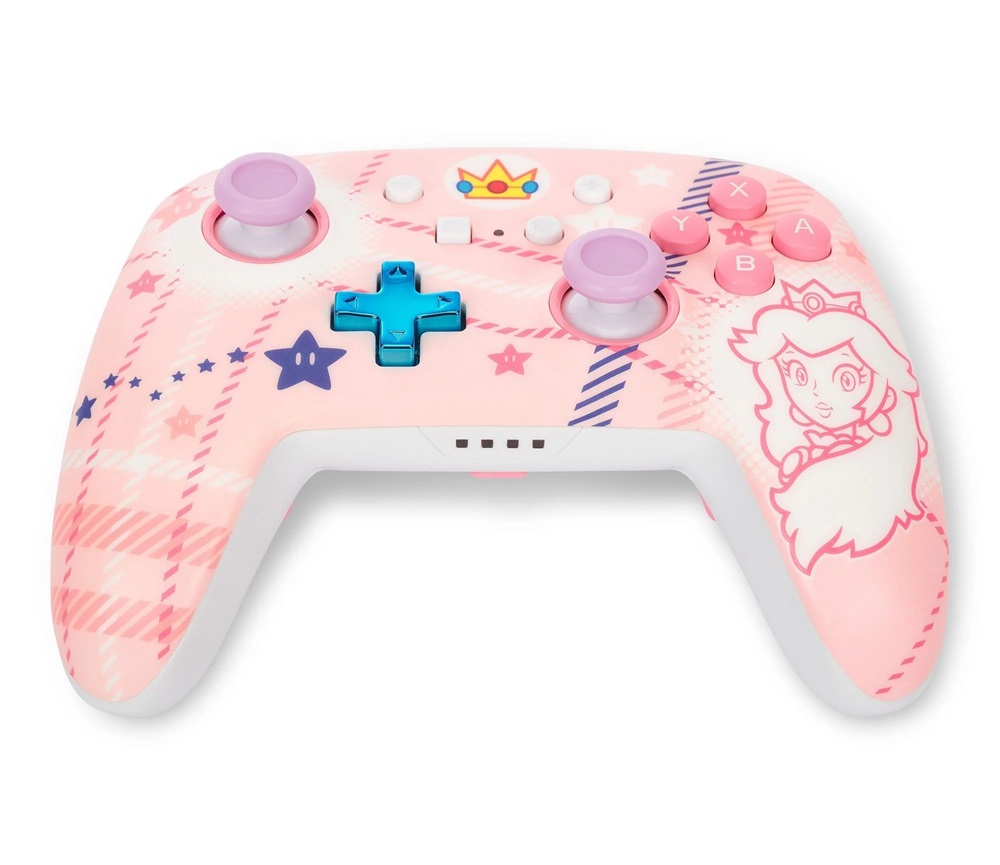 PowerA NSGP0255-01 Enhanced Nintendo Switch vezeték nélküli Princess Peach Plaid kontroller