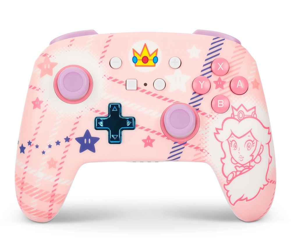 PowerA NSGP0255-01 Enhanced Nintendo Switch vezeték nélküli Princess Peach Plaid kontroller