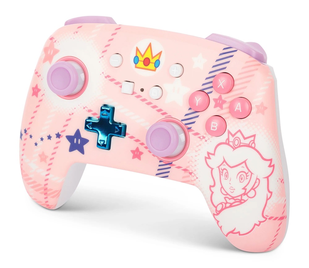 PowerA NSGP0255-01 Enhanced Nintendo Switch vezeték nélküli Princess Peach Plaid kontroller