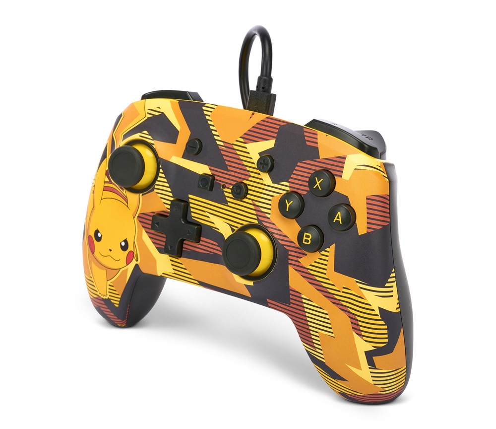 PowerA NSGP0094-01 Enhanced Nintendo Switch vezetékes Camo Storm Pikachu kontroller