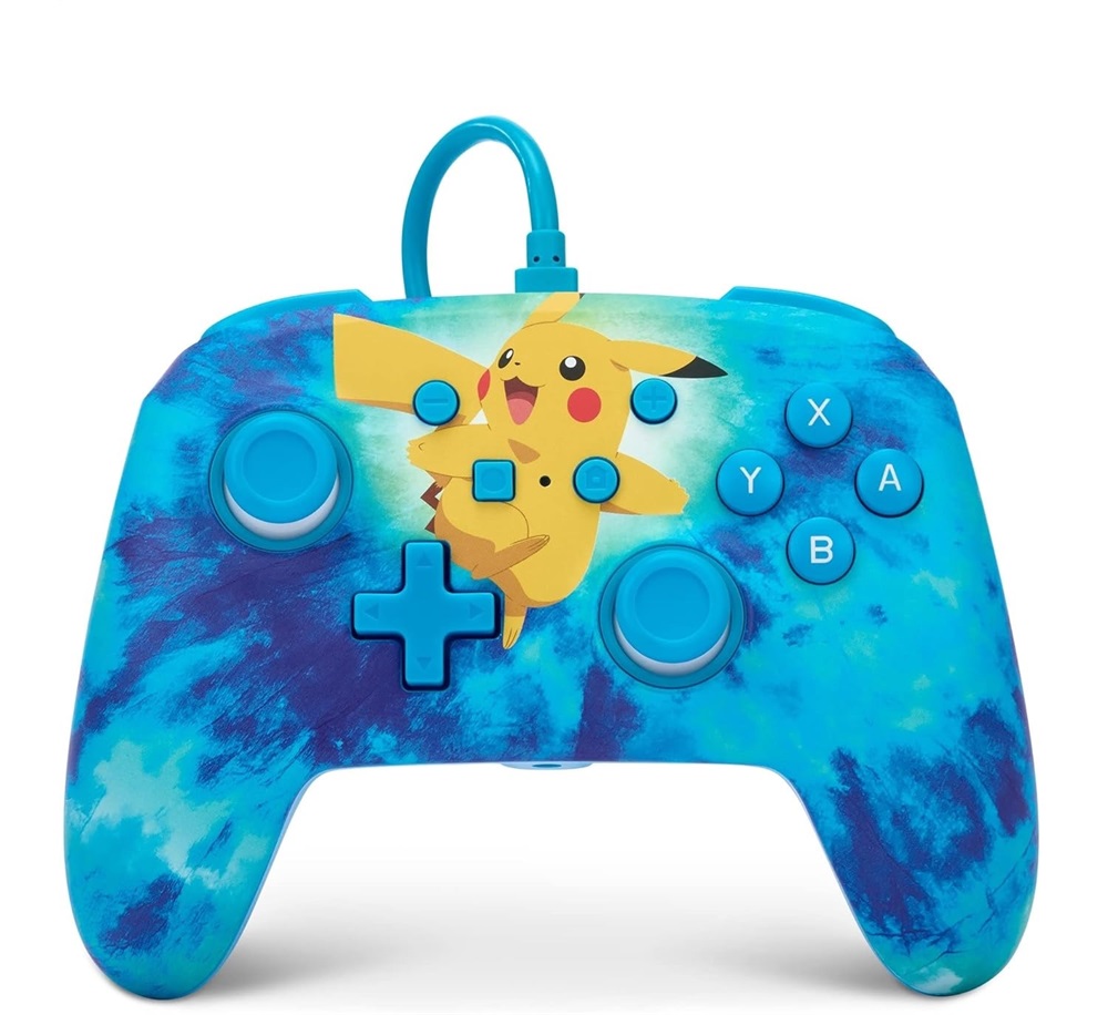 PowerA NSGP0090-01 Enhanced Nintendo Switch vezetékes Tie Dye Pikachu kontroller