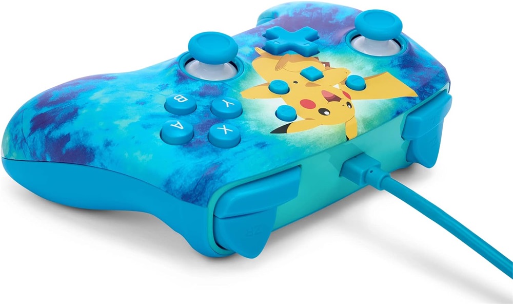 PowerA NSGP0090-01 Enhanced Nintendo Switch vezetékes Tie Dye Pikachu kontroller
