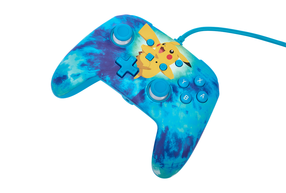 PowerA NSGP0090-01 Enhanced Nintendo Switch vezetékes Tie Dye Pikachu kontroller