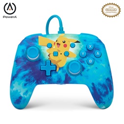PowerA NSGP0090-01 Enhanced Nintendo Switch vezetékes Tie Dye Pikachu kontroller