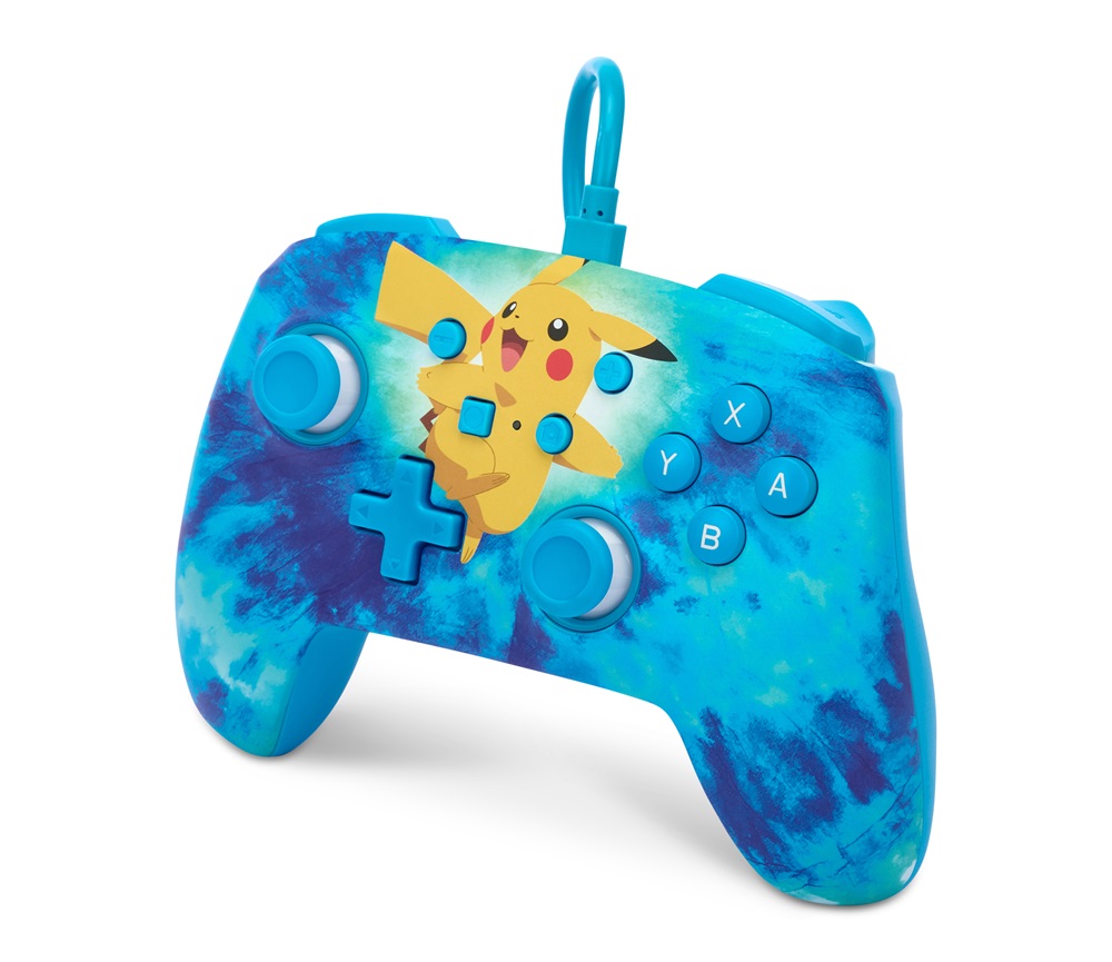 PowerA NSGP0090-01 Enhanced Nintendo Switch vezetékes Tie Dye Pikachu kontroller
