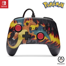 PowerA NSGP0283-01 Enhanced Nintendo Switch vezetékes Charizard Firestorm kontroller