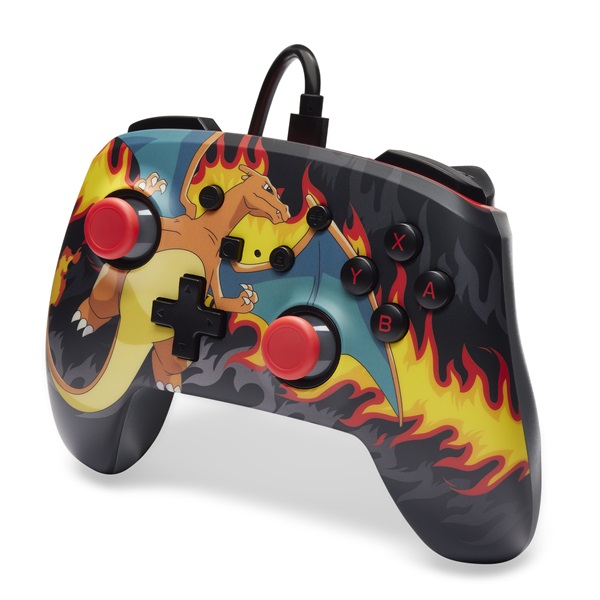 PowerA NSGP0283-01 Enhanced Nintendo Switch vezetékes Charizard Firestorm kontroller