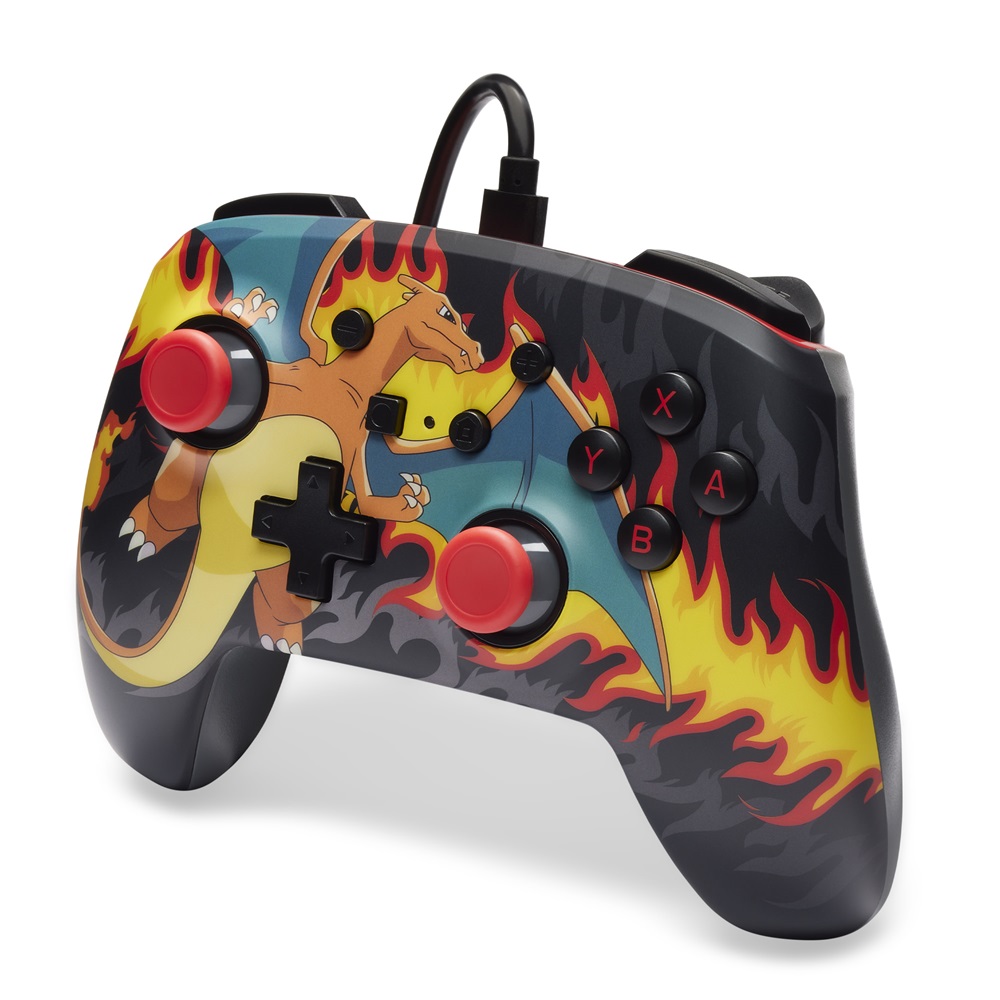 PowerA NSGP0283-01 Enhanced Nintendo Switch vezetékes Charizard Firestorm kontroller