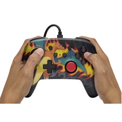 PowerA NSGP0283-01 Enhanced Nintendo Switch vezetékes Charizard Firestorm kontroller