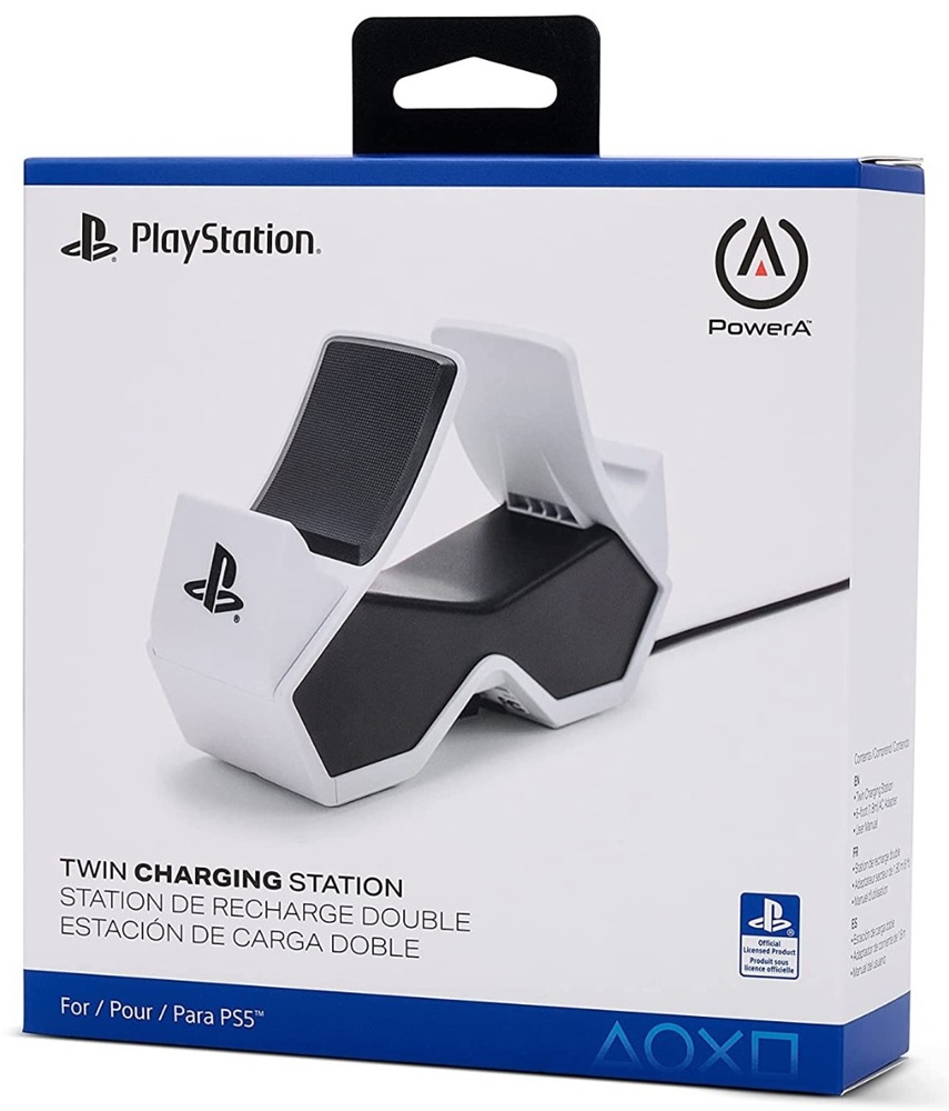 PowerA 1522855-01 Playstation 5 Dual Charger fekete-fehér dokkoló töltőállomás