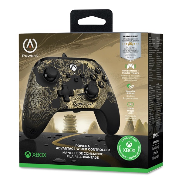 PowerA XBGP0430-01 Advantage Xbox Series X|S vezetékes Dragon & Phoenix kontroller