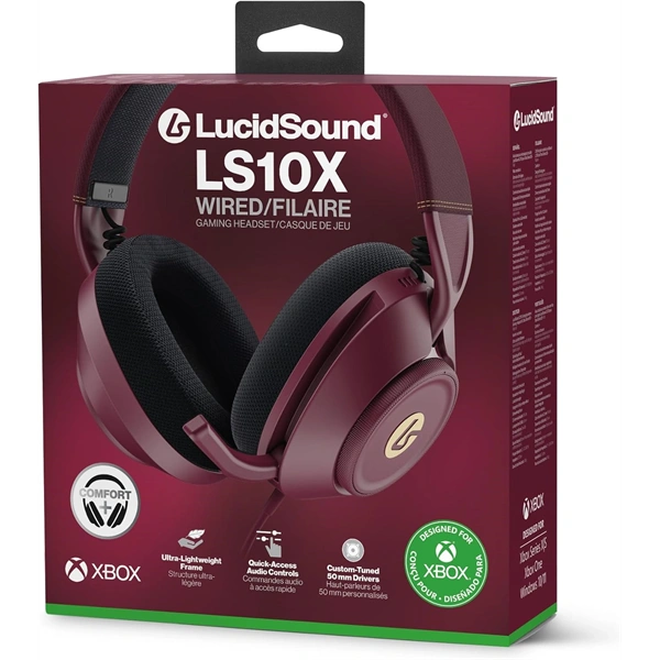 PowerA XBHS0503-01 LS10X Gen 2 Wired RUBY piros gamer headset