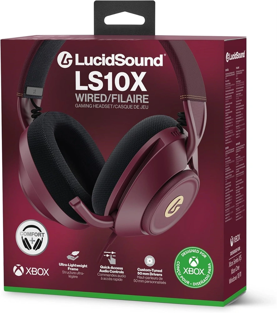 PowerA XBHS0503-01 LS10X Gen 2 Wired RUBY piros gamer headset