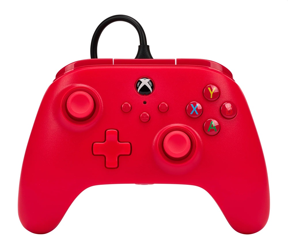 PowerA 1519366-01 Xbox Series X|S/Xbox One vezetékes piros kontroller
