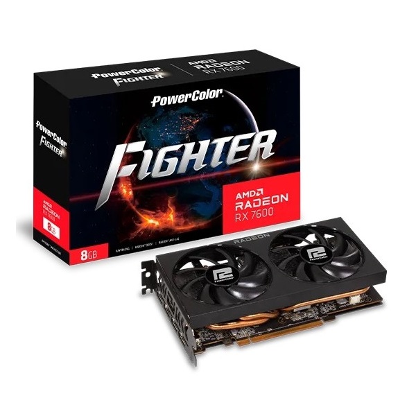 PowerColor Fighter Radeon RX 7600 AMD 8GB GDDR6 128bit PCIe videókártya