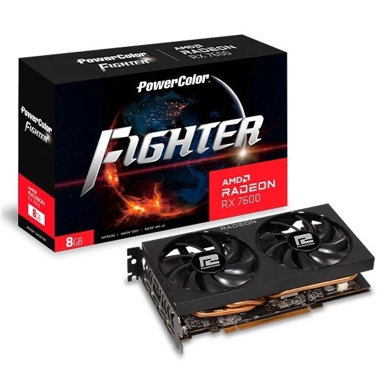 PowerColor Fighter Radeon RX 7600 AMD 8GB GDDR6 128bit PCIe videókártya