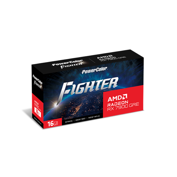 PowerColor Fighter Radeon RX 7900 GRE AMD 16GB GDDR6 256bit PCIe videókártya