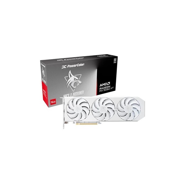 PowerColor RX 9060 XT Hellhound Spectral White AMD 16GB GDDR6 128bit PCIe videókártya