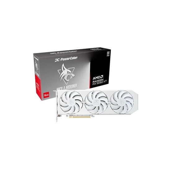 PowerColor RX 9060 XT Hellhound Spectral White AMD 16GB GDDR6 128bit PCIe videókártya