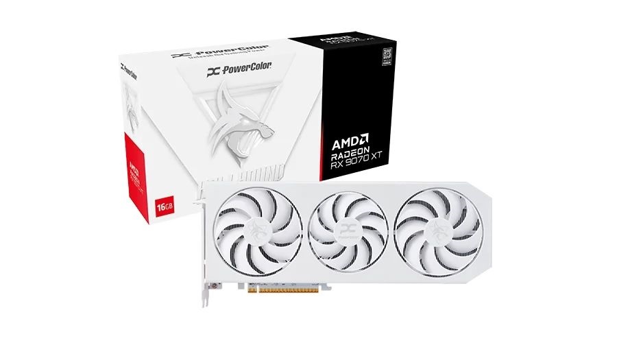 PowerColor RX 9070 XT Hellhound Spectral AMD 16GB DDR6 256bit PCIe videókártya