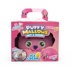 Pufók mályvacukor-állatkák lemosható, illatos figura