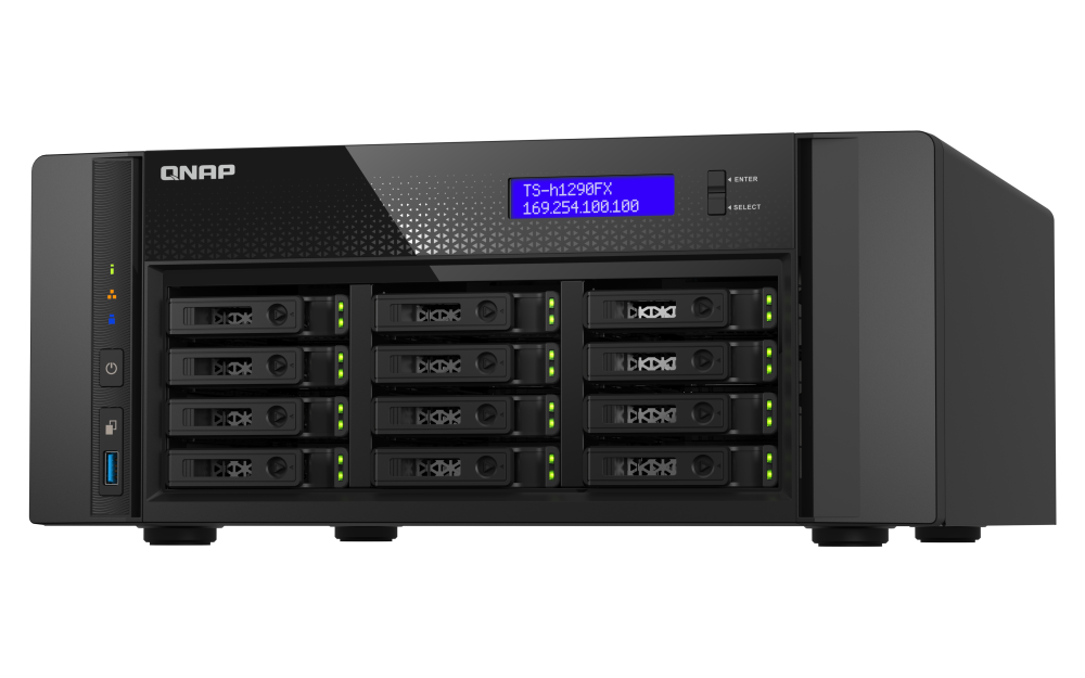 QNAP TS-h1290FX-7232P-64G 12xSSD/HDD ZFS NAS