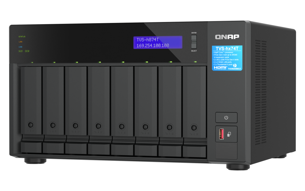 QNAP TVS-h874T-i9-64G 8xSSD/HDD Thunderbolt NAS