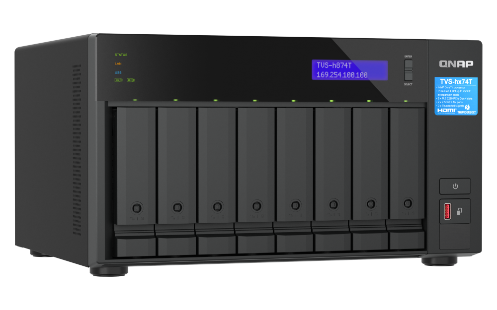 QNAP TVS-h874T-i9-64G 8xSSD/HDD Thunderbolt NAS